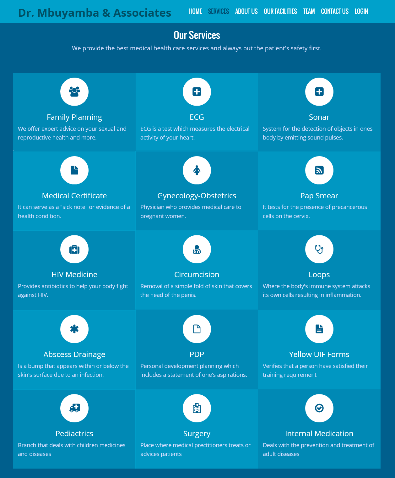 Services Page